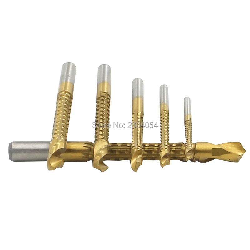 Baru 6 Buah Mata Bor HSS Lapis Titanium Bit Bor Listrik untuk Pemotong Penggilingan Logam untuk Slot Kayu 3/4/5/6/6, 5/8Mm