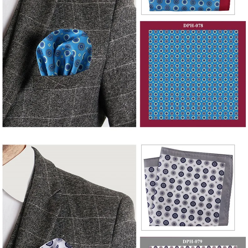 Tailor Smith New Arrival 30x30cm Big Size Handkerchief Men Fashion Chest Towel Paisley Floral Dot Soft Suit Hanky Pocket Squares