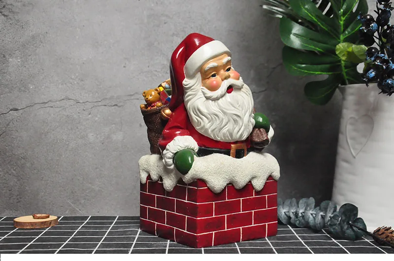 EUROPEAN STYLE GIFT SANTA CLAUS  CRAFTS HOME CHRISTMAS STYLE DECORATIONS GIFTS GARDEN COURTYARD ORNAMENTS