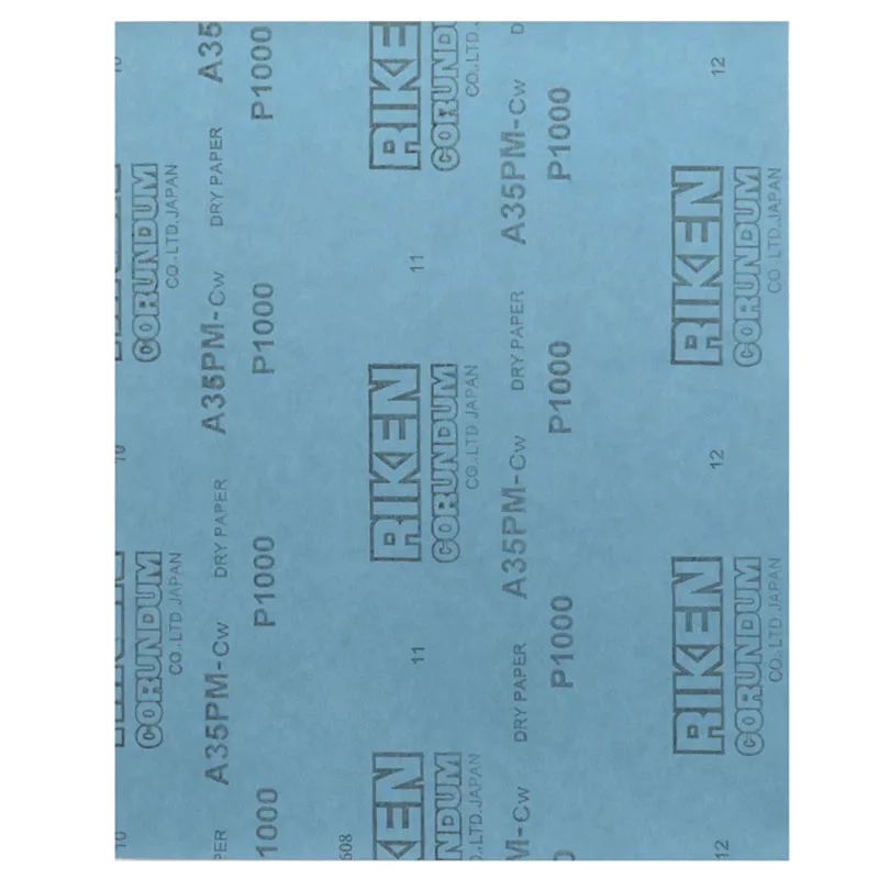 9 "X11" RIKEN A35PM مربع الصنفرة الجافة جلخ ورقة الرملي الأبيض لتلميع الخشب والأثاث 120-1000 حصى
