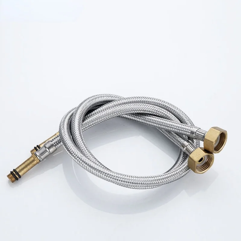 Bathroom Stainless Steel Basin Hose Kitchen Sink Faucet Water Inlet Pointed Hose Household Stainless Steel Wire Water Inlet Hose