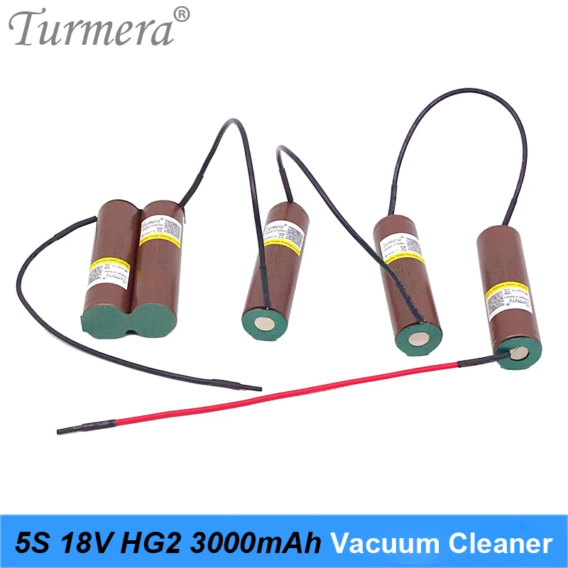 Batería Turmera 18650 5s 18v 21v 3000mah batería 18650 HG2 30A soldadura para batería de destornillador de 18V y aspiradora personalizada