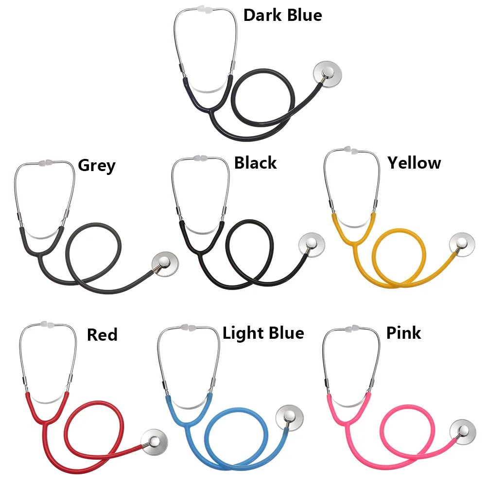 Kids Stethoscope Toy Simulation Doctor\'s Toy Family Parent-Child Games Imitation Plastic Stethoscope Accessories 7 Colors