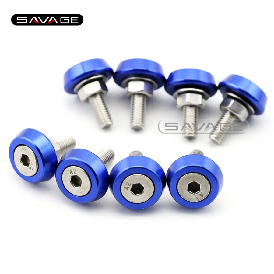 6mm Motorcycle Universal Engine Fender License Plate Screw Fairing Bolt For YAMAHA SUZUKI HONDA DUCATI BMW Benelli MV Agusta