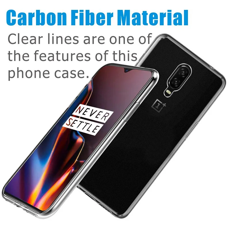 Original Transparent TPU for OnePlus 6 / 6T Case Cover Ultrathin Soft Silicone Edge Protective One Plus 6 Back Cover Phone Cases