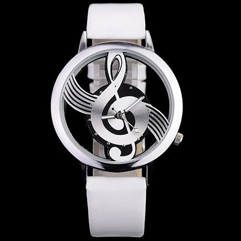 Ladies Casual Watches Women WristWatch Fashion Creative Hollow Transparent Musical Note Watches Hodinky Luxury Dress for Sale