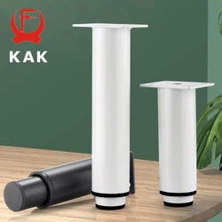 KAK Adjustable Furniture Leg Cold Rolled Steel Black White Table Feet Replacement Cabinet Sofa Metal Foot Furniture Hardware