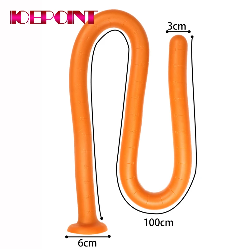 100cm Super Long Dildo Butt Plug Silicone Anus Masturbator Dilator Prostate Massager Sex Toys for Women Men Vagina Stimulator