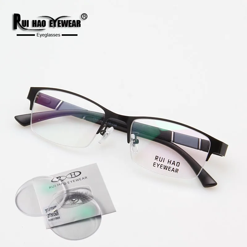 Prescription Eyeglasses Men Women Customize Recipe Glasses Fill Resin Lenses Myopia Progressive Spectacles Alloy Glasses Frame