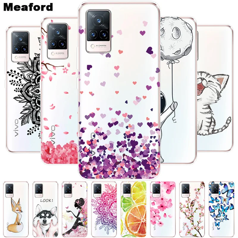 Para vivo V21 5G Funda transparente suave TPU funda de teléfono de silicona para vivo V21 5G Funda para vivo V2050 V21 V 21 5G Funda transparente Coque