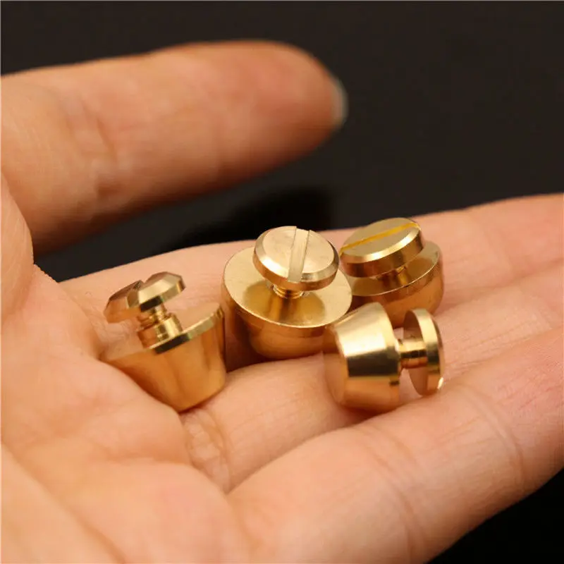 20Pcs Solid brass Handbag feet nailheads stud screwback Bucket Shape Rivets Leather craft Bag Wallet handbag decoration