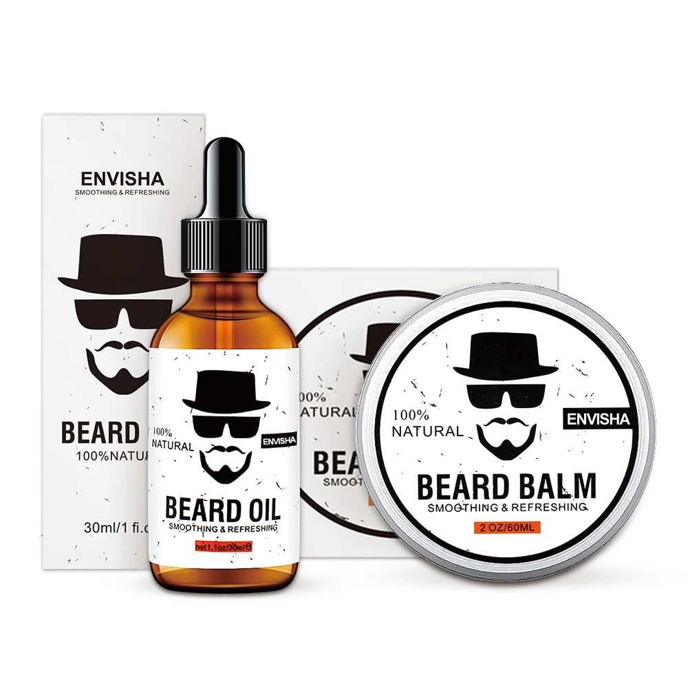 ENVISHA Beard Growth Serum Cream Essential Oil Natural Hair Loss Products For Men Beard Care Hair Growth Nourishing Moisturizing