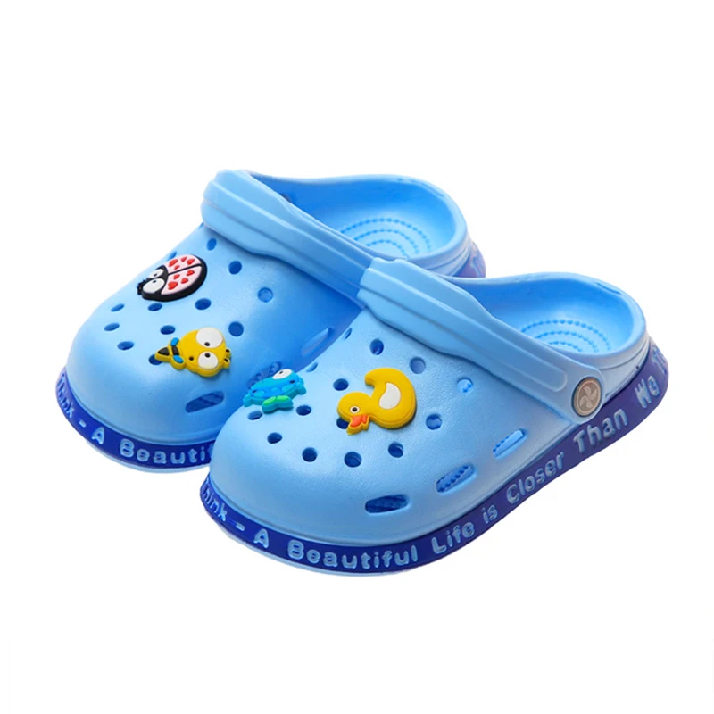 

Summer Kids Toddler Hollowing Out Garden Shoes For Baby Boys Girls High Quality Shoes Non Slip Cute Duck Children Slippers