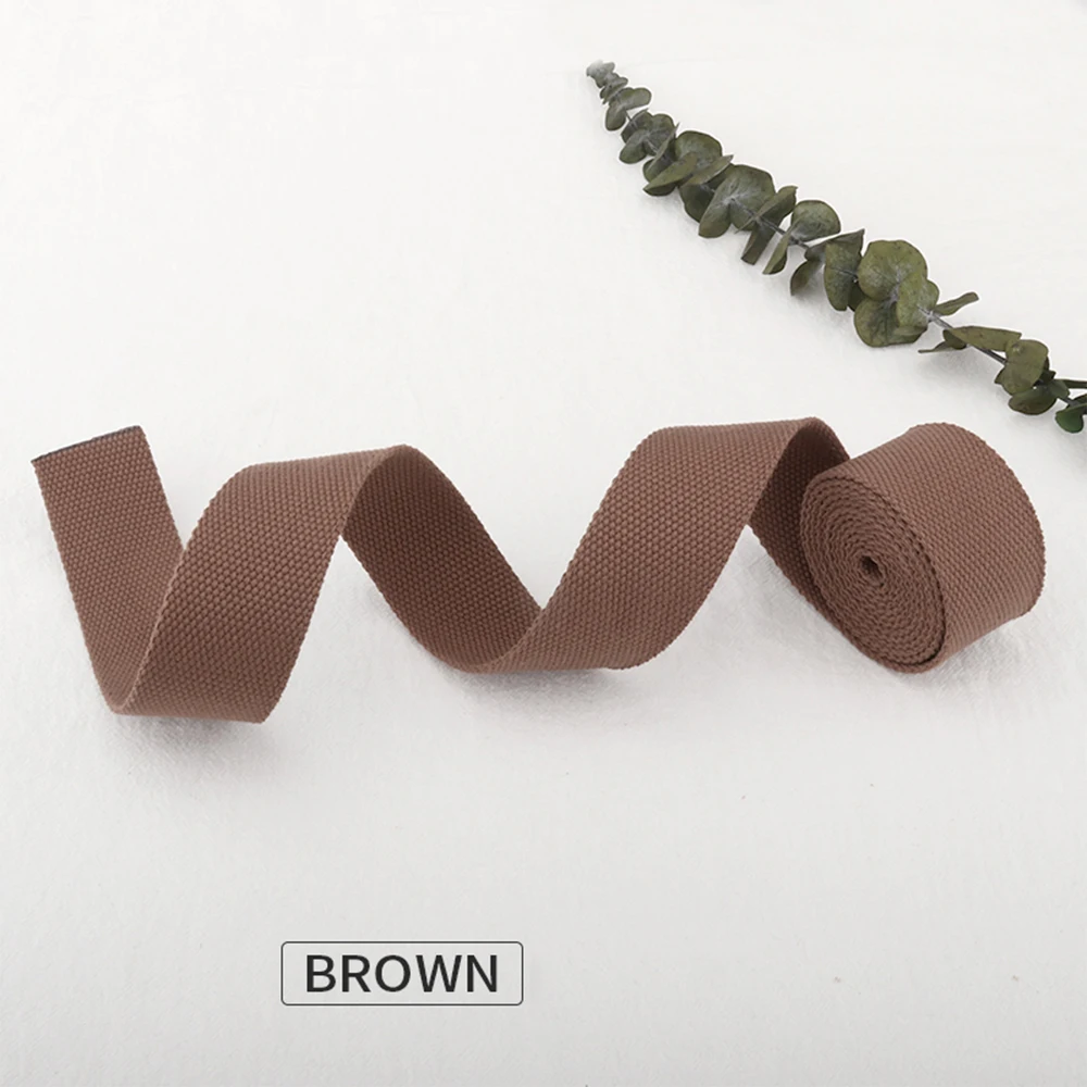 Brown bag webbing DIY bag belt strap canvas webbing messenger bag shoulder bag simple solid color webbing