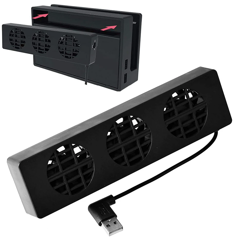 مروحة تبريد لنينتندو سويتش NS الأصلي حامل لعبة وحدة التحكم قفص الاتهام برودة مع 3-مروحة USB مروحة التبريد ل نينتندو d NS NX