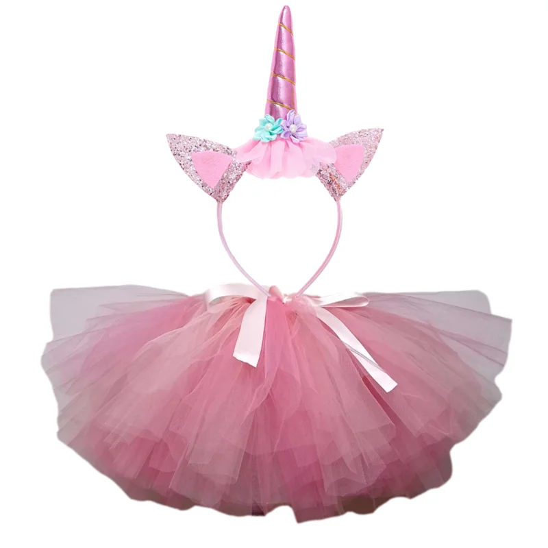 

Girls Tutu Skirt Unicorn Costume Clothing Baby Birthday Party Wear Girls Skirts Pink Fluffy Dance Bellet Tutu Skirt Toddler