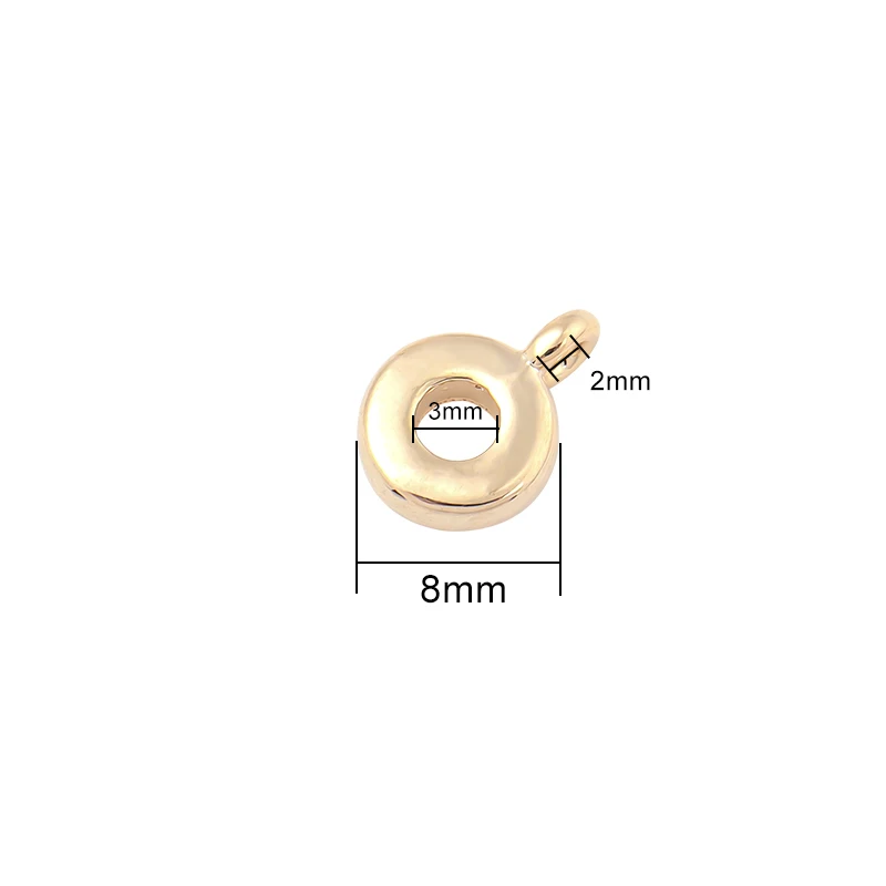 5pcs Copper Genuine Gold Plated with 2mm Ring Circle Shape 4x11mm Jewelry Connector For DIY Pendant Beaded Bracelet Accessories