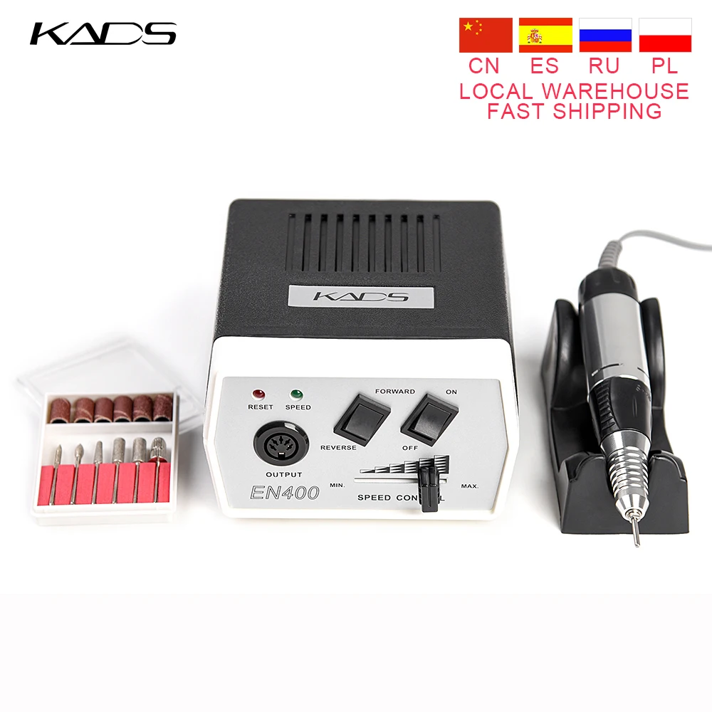 KADS-máquina pulidora eléctrica profesional para uñas, aparato de manicura de 35W, 30000RPM, lijadora de uñas y pedicura