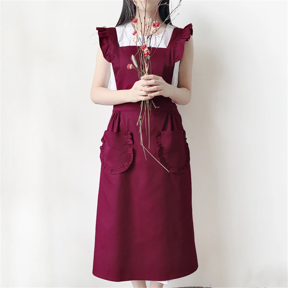 

Nordic Wind Princess Skirt Cotton Linen Apron Coffee Shops And Flower Shops Work Cleaning Aprons For Woman can be customized