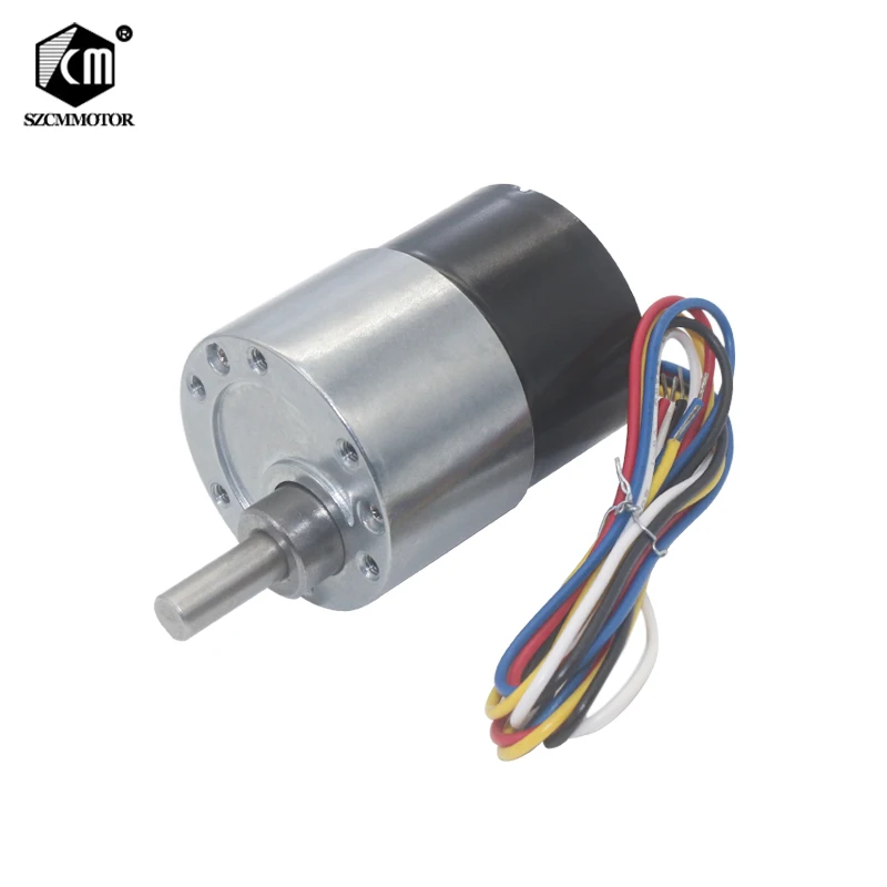 12v 24v Brushless DC Gear Motor 37mm Diameter Gearbox Low Noise Long Life High Torque Silent Bldc Gearmotor JGB37-3525