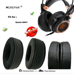 Morepwr Neue Upgrade Ersatz Ohr Pads für Somic G941 Headset Teile Leder Kissen Samt Ohrenschützer