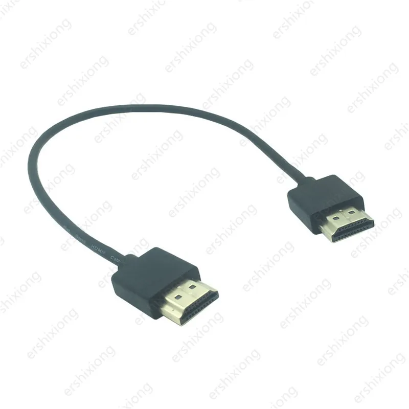 3mm OD kabel HDTV 4K * 2K HD @ 60hz męski do Mini HDTV i Micro HD męski Super miękkie cienkie kabel 30cm 60cm 100cm