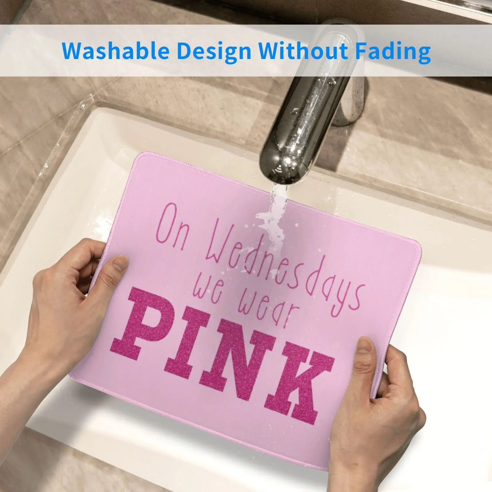 The Wednesdays We Wear Pink Mouse Pad DIY Print Pink Mean Girls Movie Quote