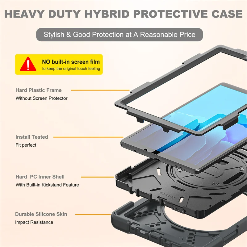 Etui do Samsung Galaxy Tab A7 Lite 8.7 "2021 SM-T220 SM-T225 T220/T225 8.7 cala Tablet Heavy Duty wytrzymałe, odporne na wstrząsy obudowy — zdjęcie produktu 4
