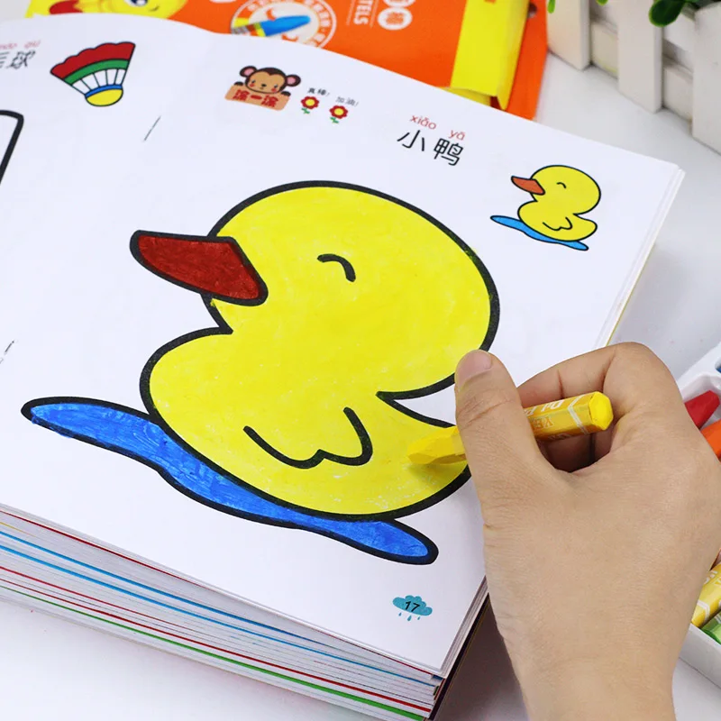 

Children's Chinese Characters Copybook Drawing Coloring Books For Kids Kindergarten Baby Enlightenment Graffiti Painting Book