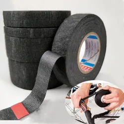 Heat-Resistant Interior Wire Loom Harness Tape Adhesive Fuzzy Fleece Insulation Tape for Auto Toyota VW Electrical Wrap 15Meters