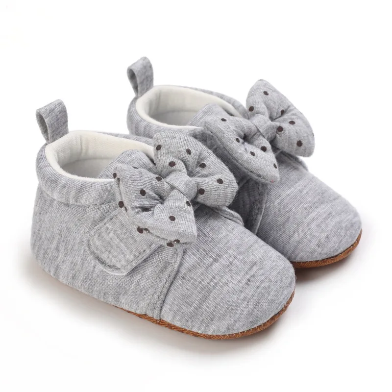 Baby Autumn Shoes Infant Girls Cute Dot Shoes Toddler First Walkers Flat Indoor Outdoor Slippers