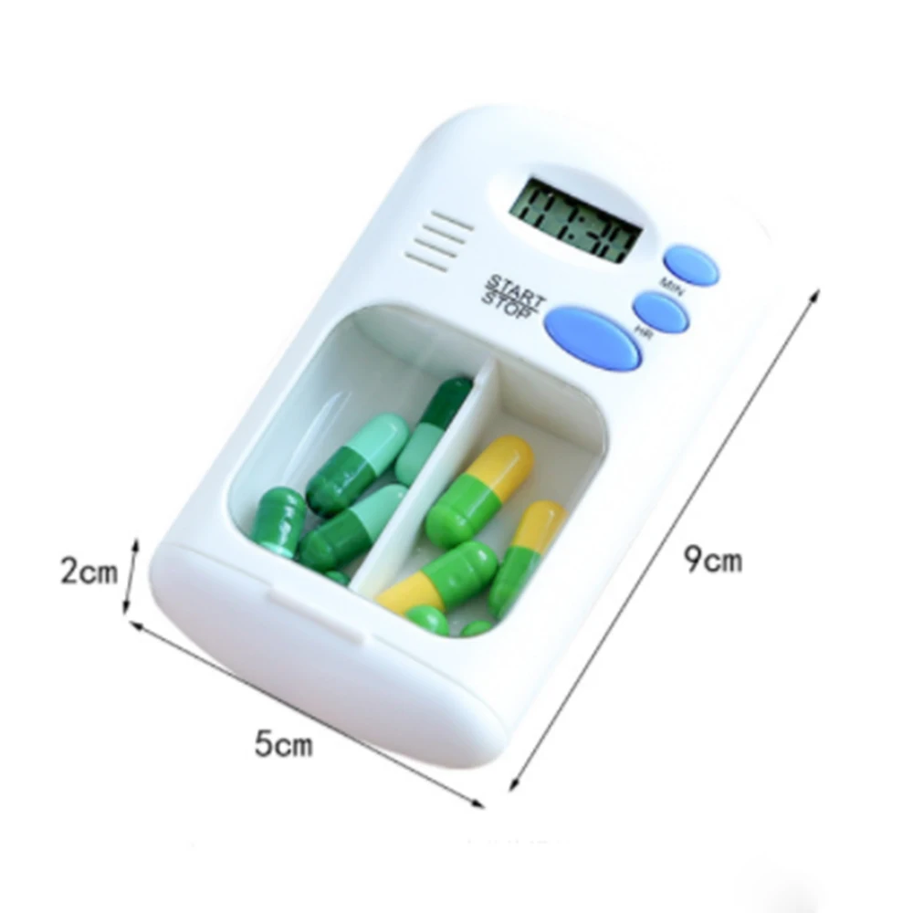 Portable Timing Pill Case Pills Reminder Medicine Case With Timer Storage Box Pills Grid Intelligent Electronic Pill Case Louder