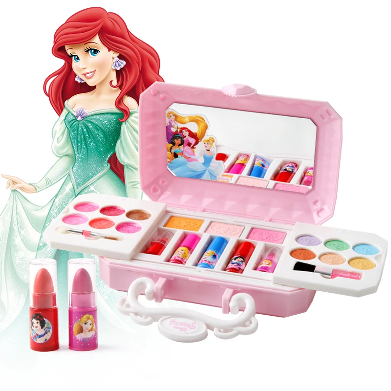 CUTEDisney original new girls frozen princess elsa Cosmetics Make up set real Beauty makeup box With box  kids Christmas present