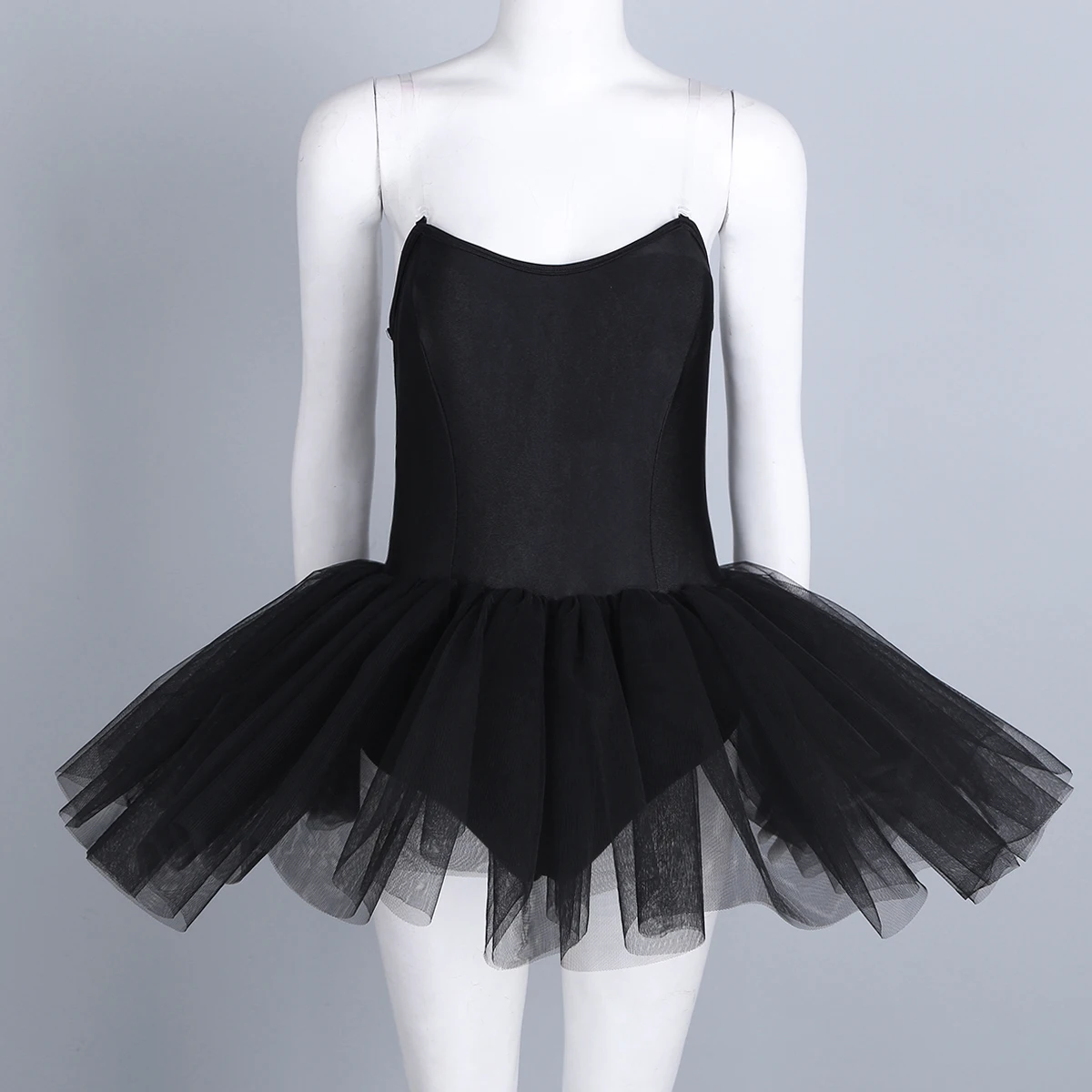 Womens Girl Tutu Costume Black Swan Lake Dance Leotard Professional Ballet Tutu Dress Built-in Bra Performance Ballet Dance Wear