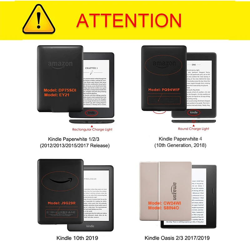 Kindle Paperwhite 4/3/2/1 (2012/2013/2015/2017/2018 Release) Case for kindle oasis 2/3 (2017/2019) Kindle 10th Gen-2019 Release