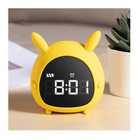 Electronic Little Alarm Clock Bedside Night Light Mute for Student Creative Smart Multi-functional Exclusive Cartoon Chargeable