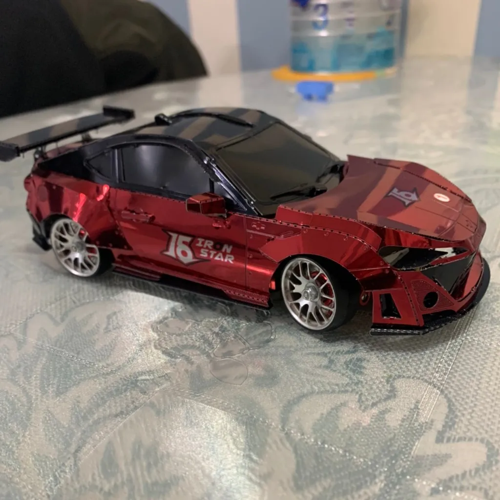 金属ボディシェル,98mm,1/28 rc,車用,MINI-Q,プラスチック,rocket bunny gt86グリーン,アップグレードMINI-D