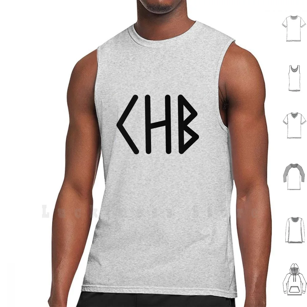 Camp Half Blood Initial Tee-Black Text Tank Tops Vest 100% Cotton Camp Halfblood Camp Half Blood Percy Jackson Percy Jackson