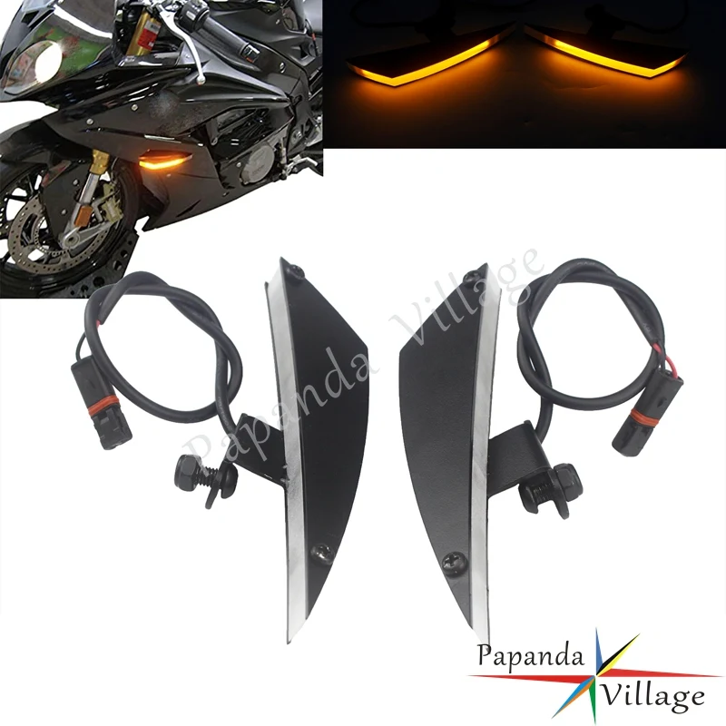 

Flush Mount LED Turn Signal Kit Plug&Play Front Indicator Blinker Light for BMW S1000RR HP4 2009-up 2013 2014 Side Frame Flasher