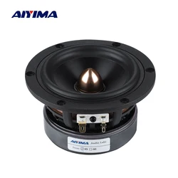 AIYIMA 1Pcs 4 Inch Midrange Bass Speaker 4 8 Ohm 50W Home Theater Woofer Loudspeaker Aluminum Bullet Hifi Mid-woofer Speaker