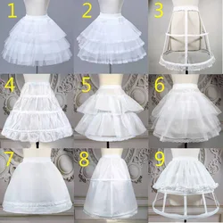 Girl Lolita Cosplay Wedding Petticoat Party Short Dress Underskirt Jupon Enfant Ballet Tutu Skirt Crinoline Slit