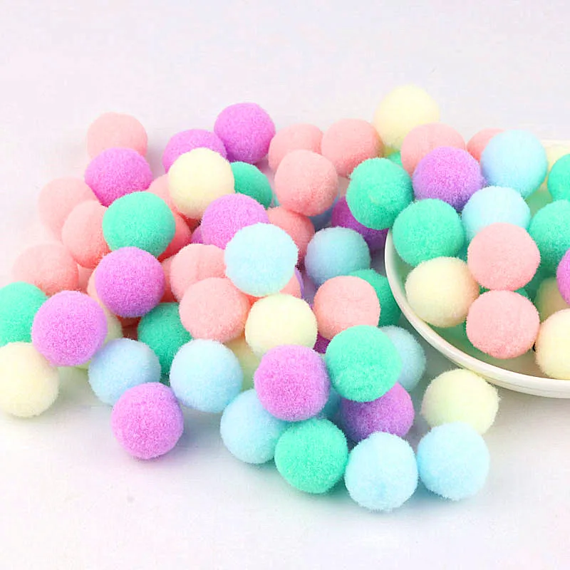 Pompones de colores mezclados, 8/10/15/20/25/30mm, pompón suave y esponjoso, pompones de felpa, bola DIY, artesanía de costura hecha a mano, juguete para niños, decoración de boda
