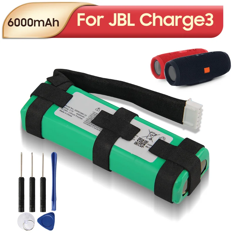 Original Replacement Battery GSP872693 03 GSP1029102A For JBL Charge3 Charge 3 Portable Bluetooth Speaker Batteries 6000mAh