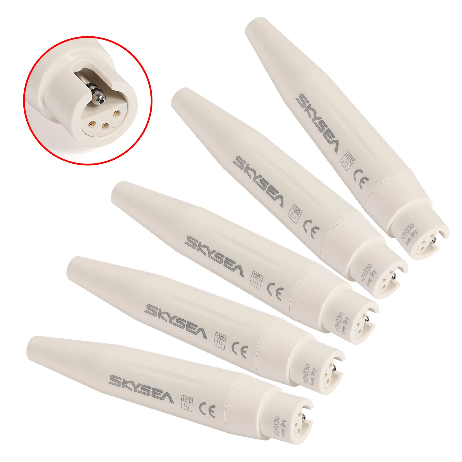 5Pcs SKYSEA Dental Ultrasonic Piezo Scaler Handpiece Fit DTE SATELC