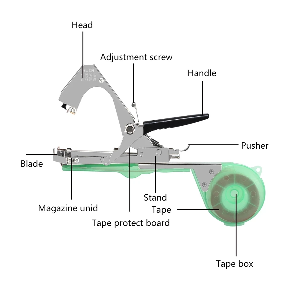 Onnfang Garden Plant Branch Hand Tying Binding Tool Tapener Tapes For Vegetable Grape Tomato Cucumber Pepper Flower