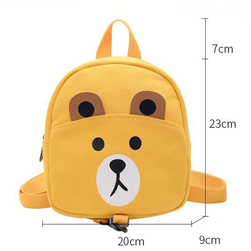 Cartoon Baby Safety Harness Adjustable Backpacks School Bag Bear Toddler Kids Backpack Children Girls Boys Anti-Lost Backpacks