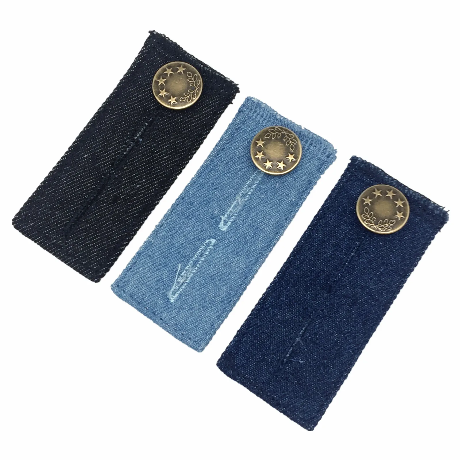 3pcs Multi Use Denim Extenders Elastic Extended Buttons Adjustable DIY Denim Clothes Fastener Jeans Waist Clothes Extension Snap