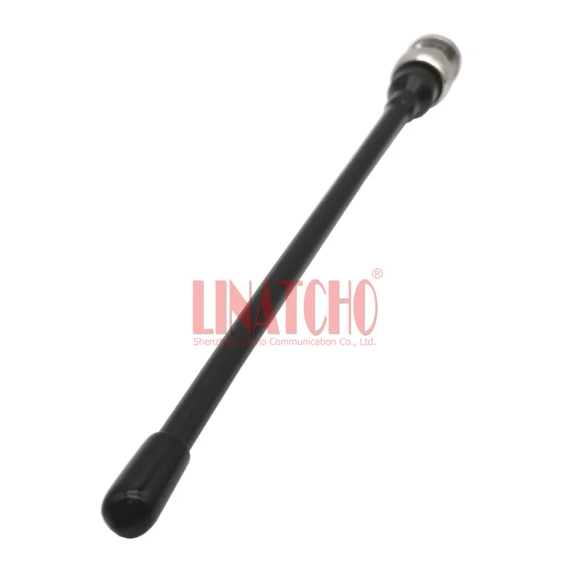 UHF Band 400-470MHz Black Flexible Spring IC-V8 Walkie Talkie HAM Radio BNC Male Antenna