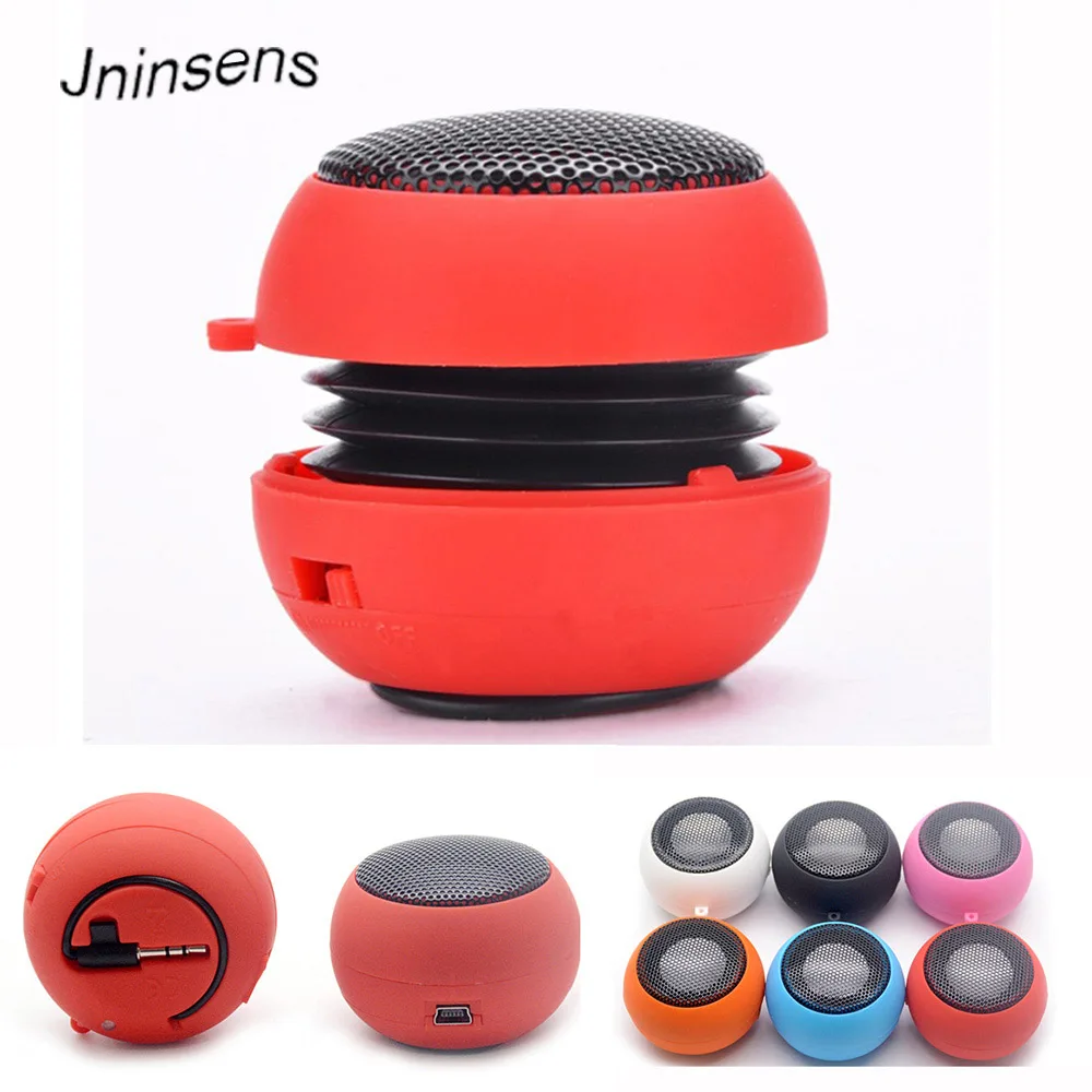 Hamburger Mini Speaker Mp3 Music Loudspeaker Player Outdoor 3.5mm  Wired Speaker Sound Box for Computer Phones