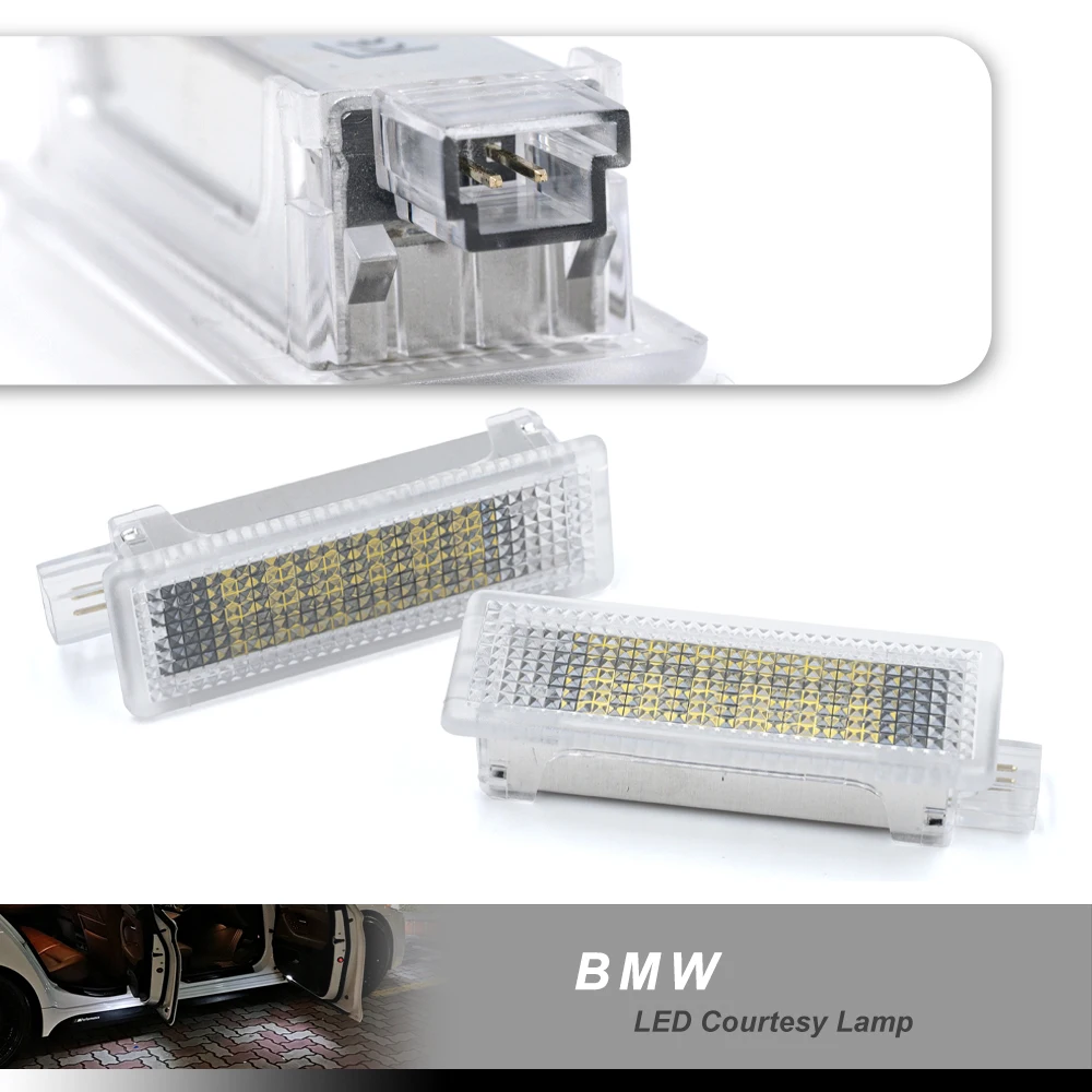 2x LED Interior Door footwell light Courtesy Welcome Light For BMW E81 E87 E87N E88 E60 E63 E90 E92 E93 X1 X3 X5 X6 Z4 M3 M5